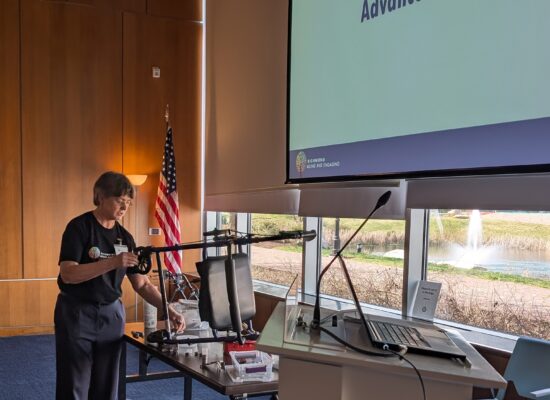 Richmond Aging and Engaging doing a presentation on repairing rollators.