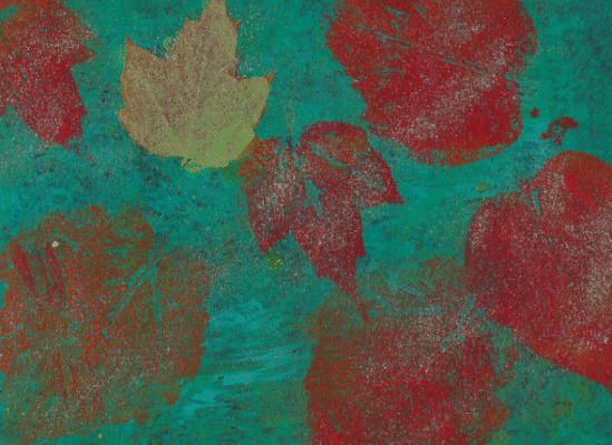 Artistic interpretation of leaves falling.